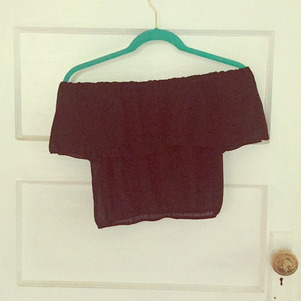 Layered chiffon crop top